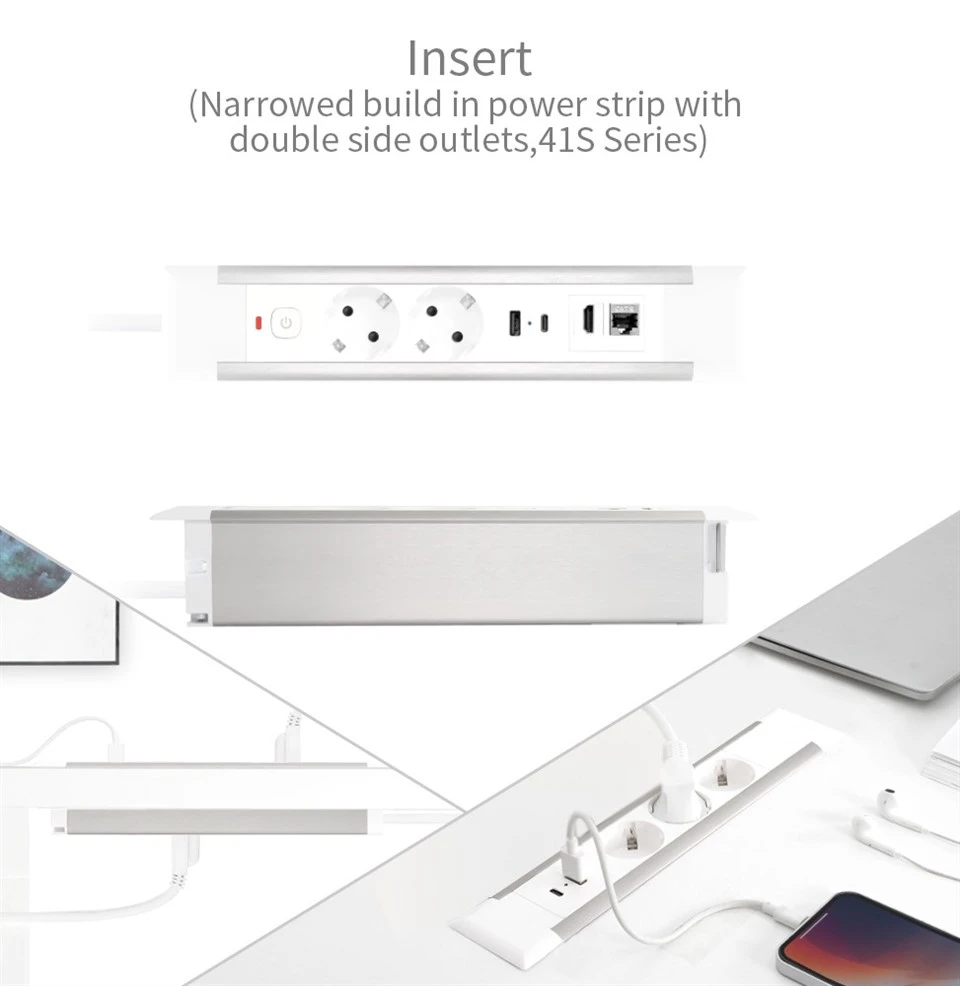 Dual-sided Slim Build-in Socket