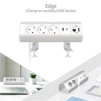 Dual Clamp Desk Socket