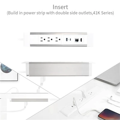 Dual-Sided Build-in Power Strip