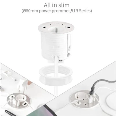 Metal Slim 65W Power Grommet